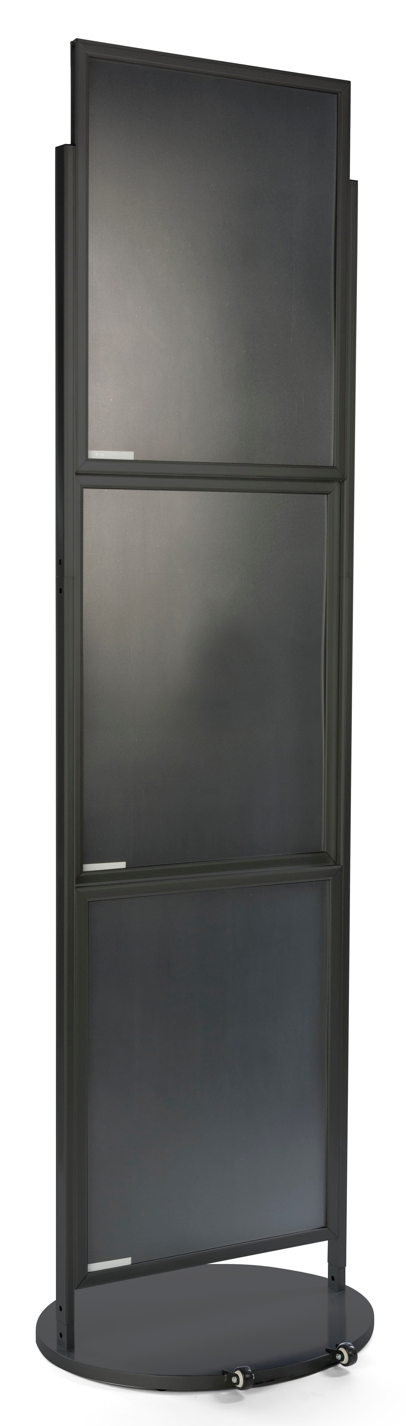 Black Triple 22 x 28 Mobile Graphic Stand with Poster Backer
