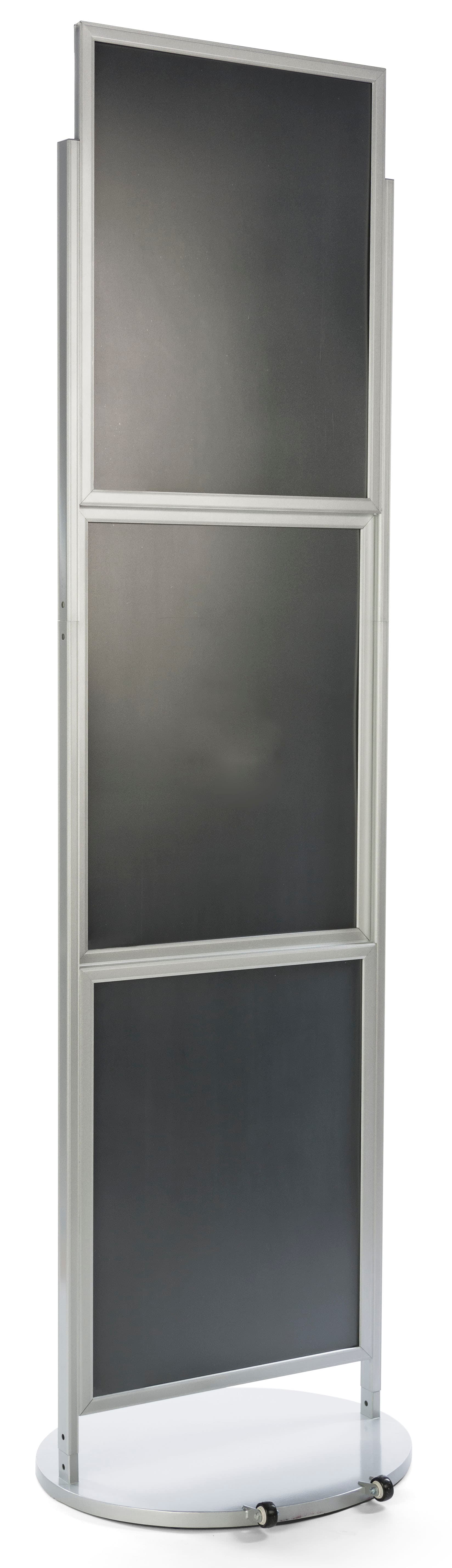 Silver Triple 22 x 28 Mobile graphic Display with Anti Glare Lens