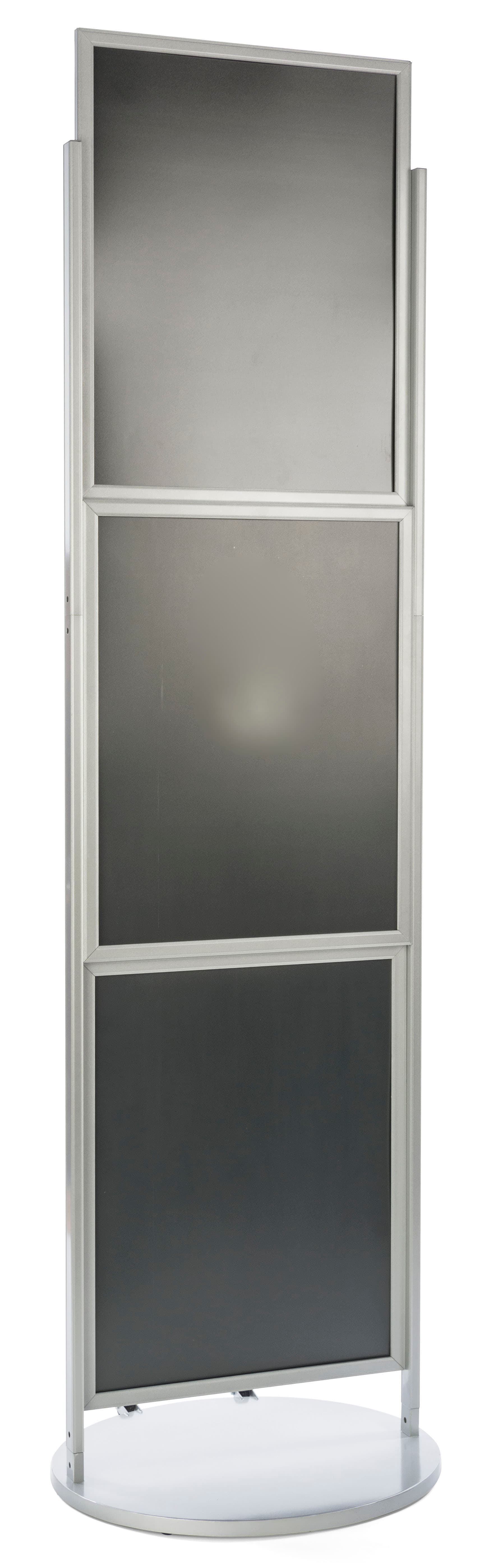 Silver Triple 22 x 28 Mobile Graphic Stand, Aluminum