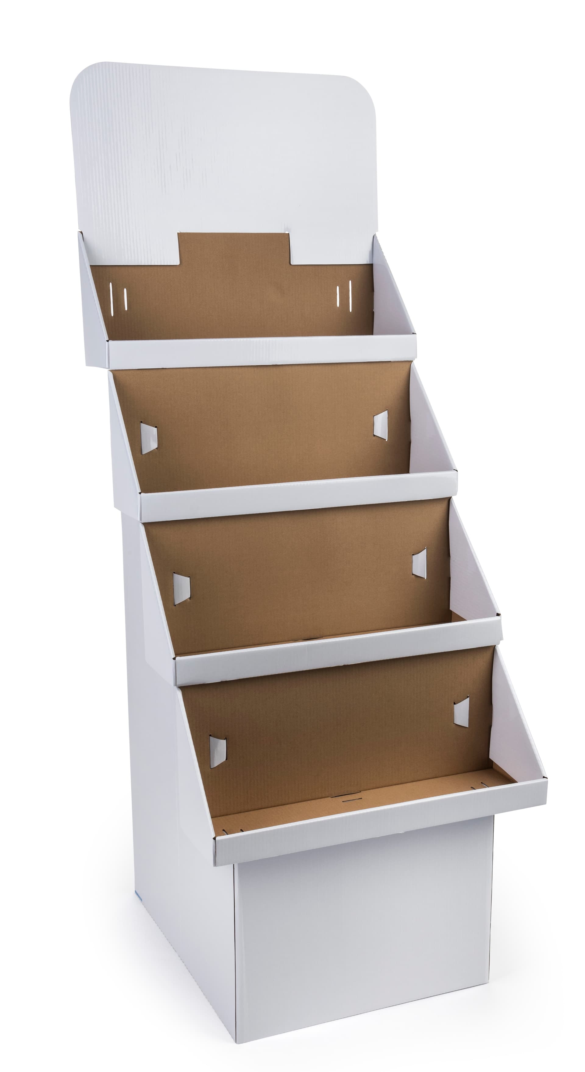 White Retail Cardboard Stand