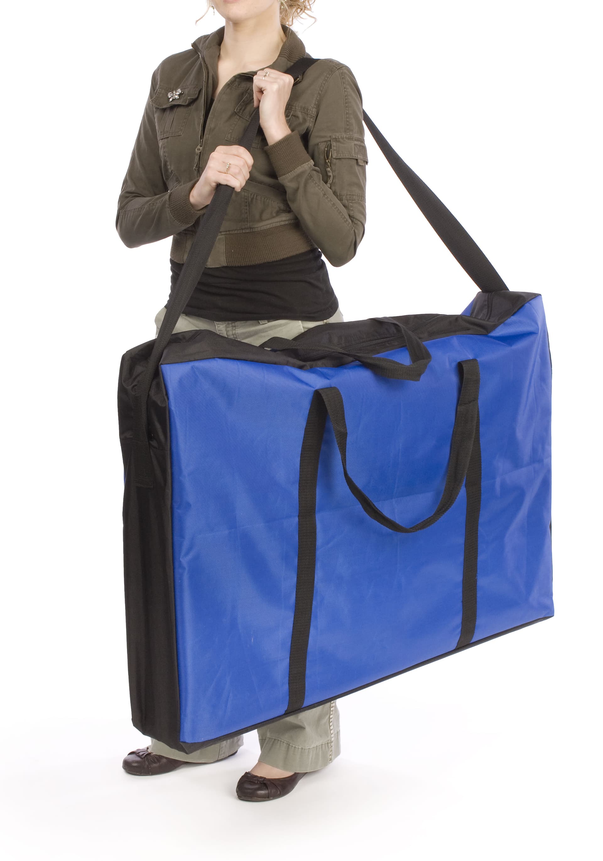 Our portable display wall panels come with a handy carrying bag