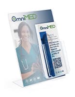 Acrylic sign display with brochure holder