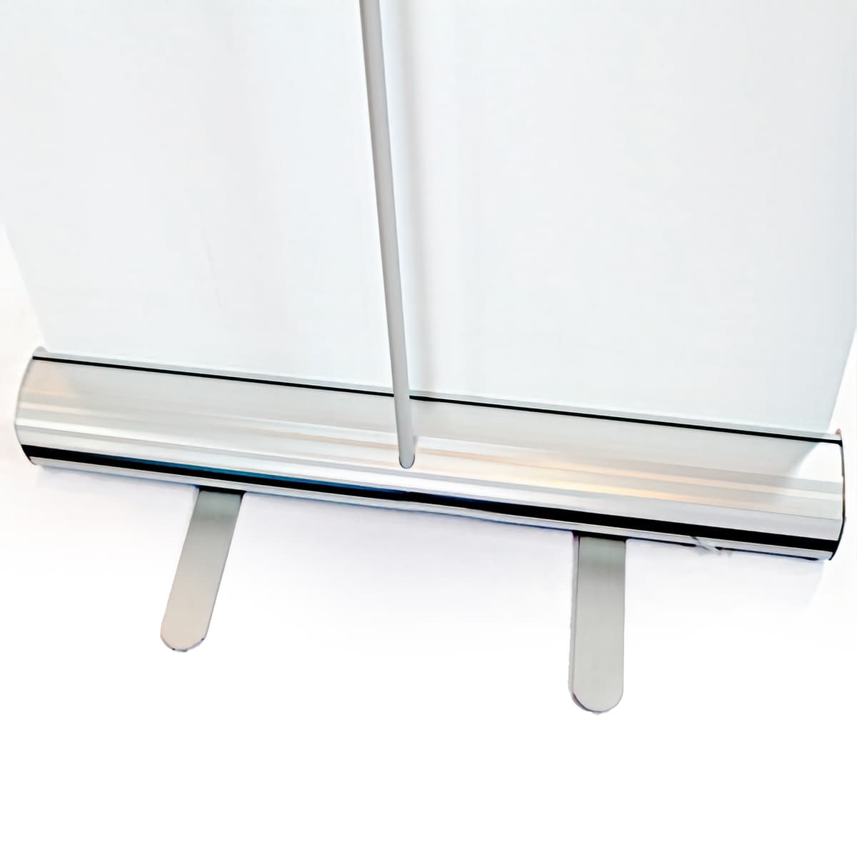 Hardware only narrow base banner stand for 33 inch wide banners