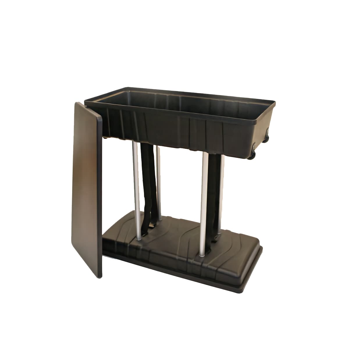 Smart case podium storage container for floor standing placement 