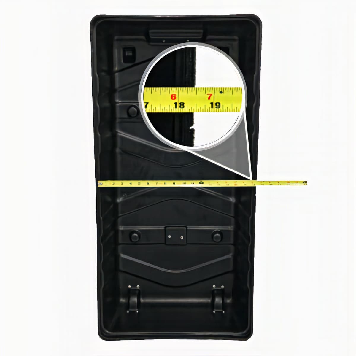 Smart case podium storage container measures 18 inches deep 