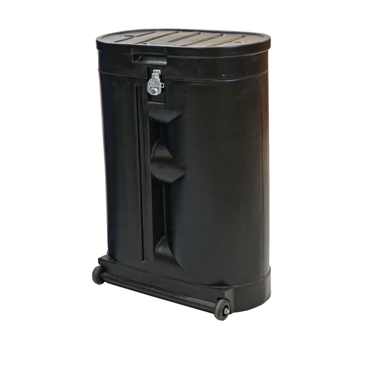 Trade show display storage container with ABS plastic constriction