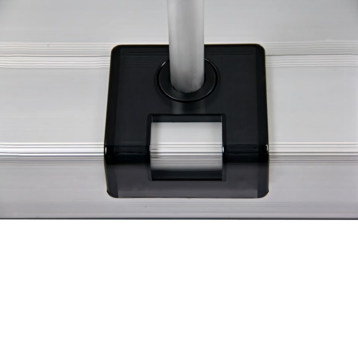 Edge retractable banner stand with collapsible pole 
