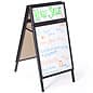 22" x 28" A-Frame Sidewalk Sign Stand with Headers, Wet Erase Board, Outdoor - White