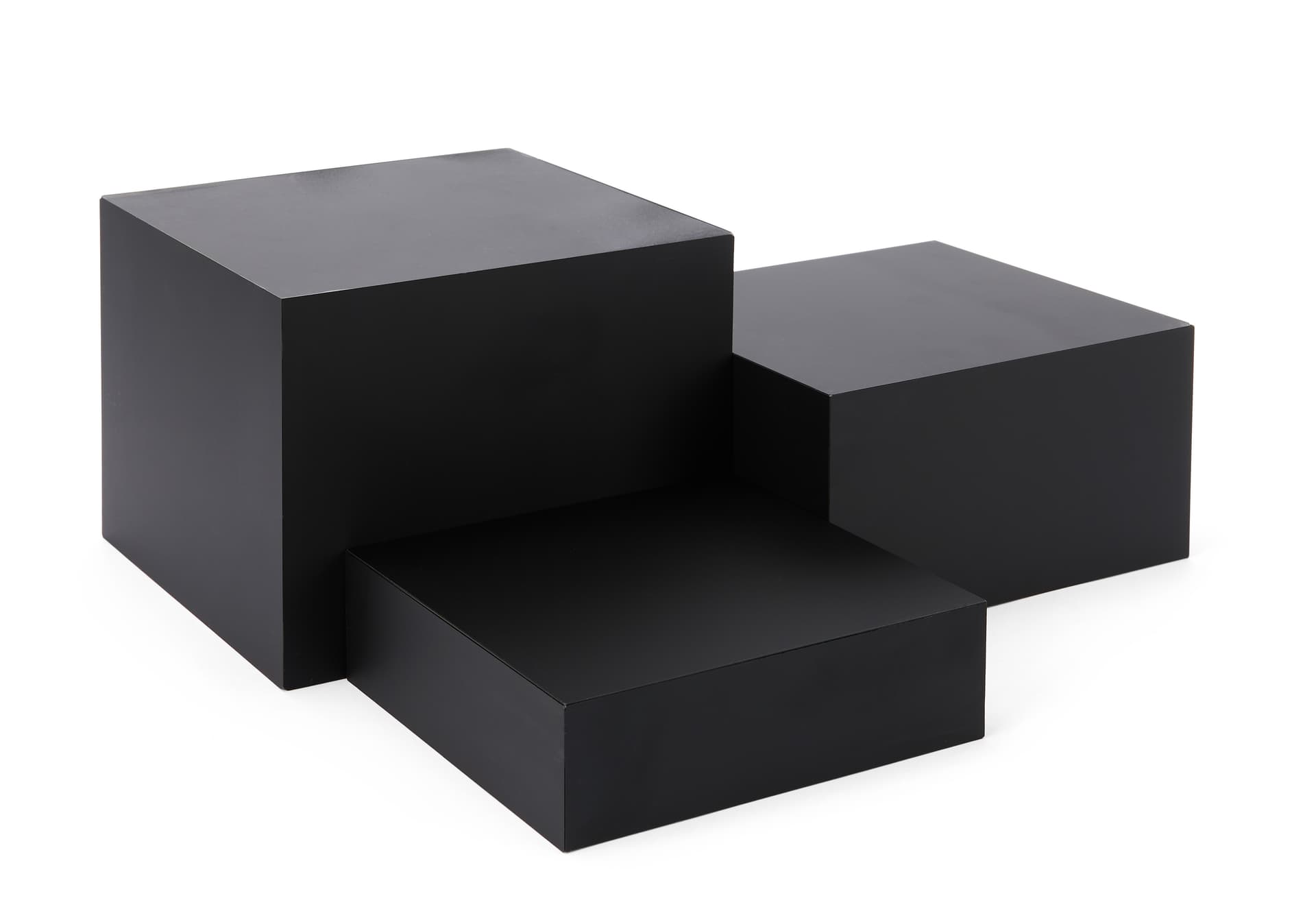 Acrylic cube display in neutral black color