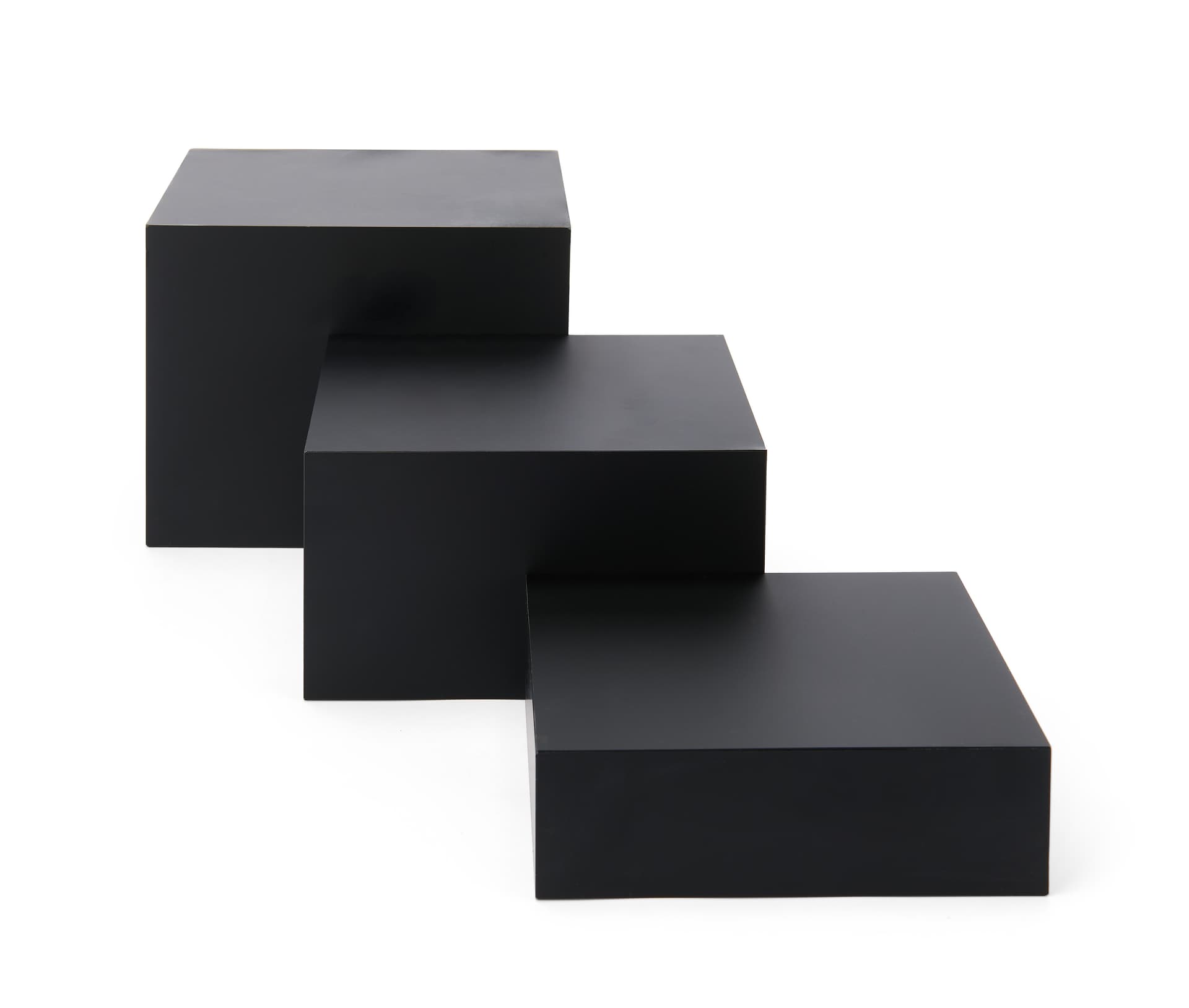 Acrylic cube display can be configured individually or grouped together