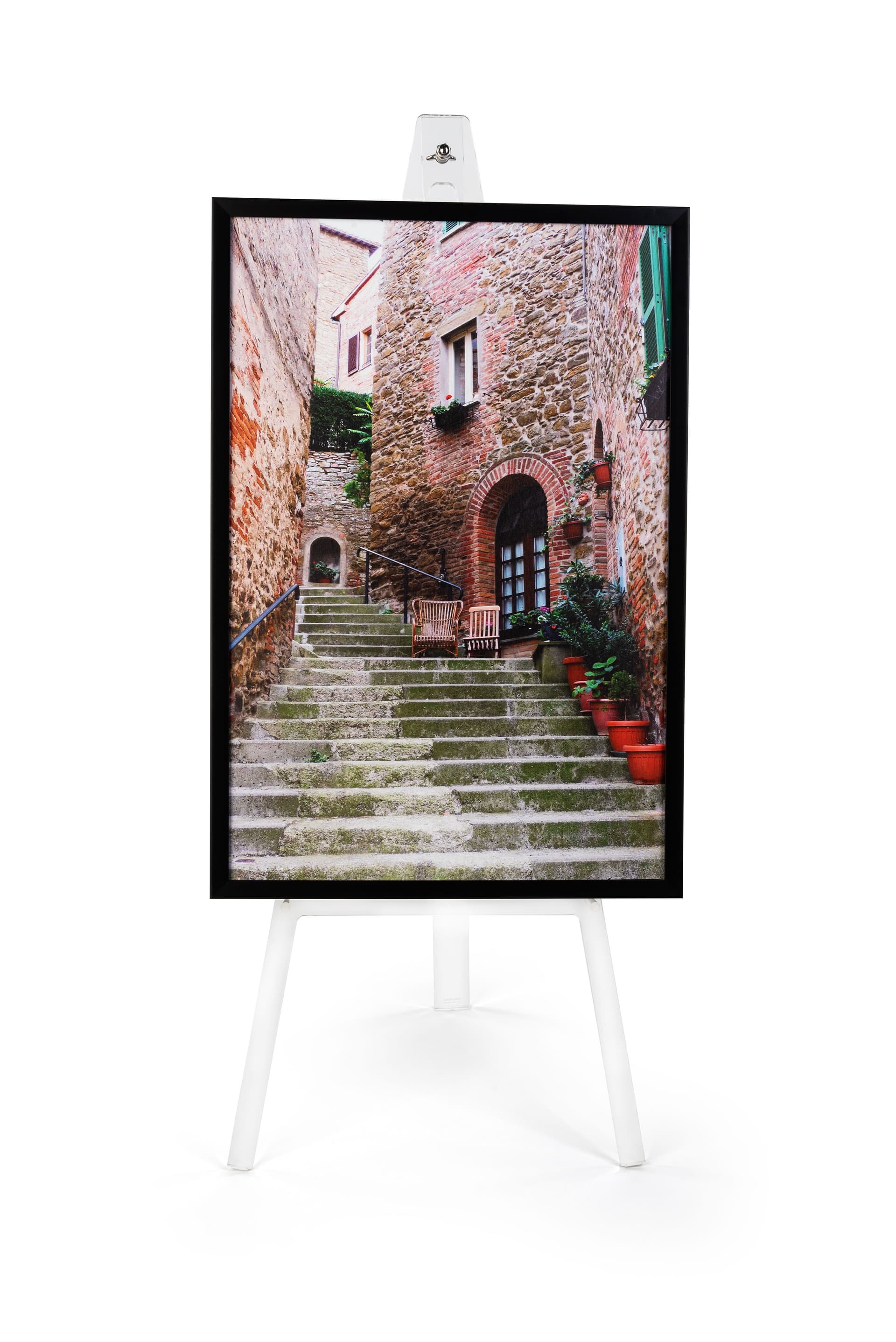 Acrylic A frame floor easel with transparent plastic design