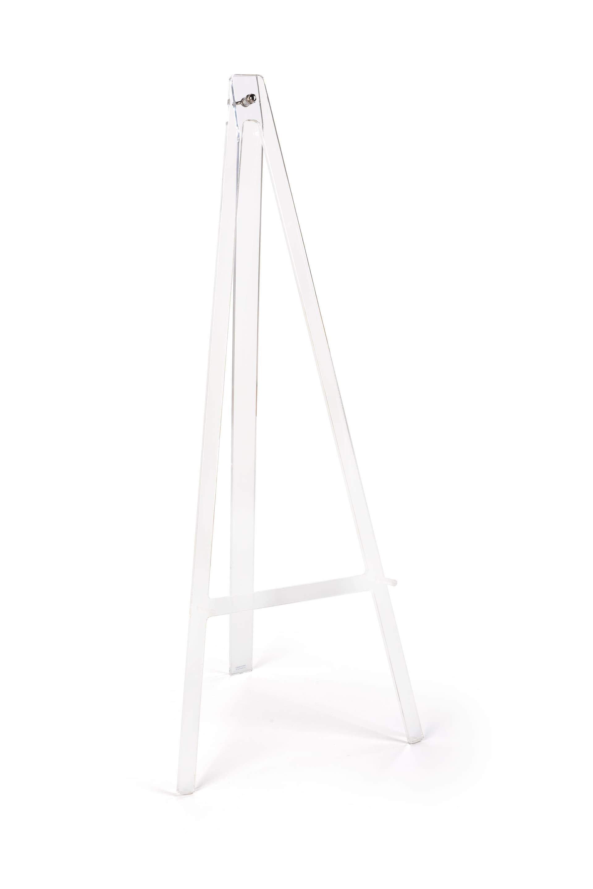 Acrylic A frame floor easel with elegant transparent construction