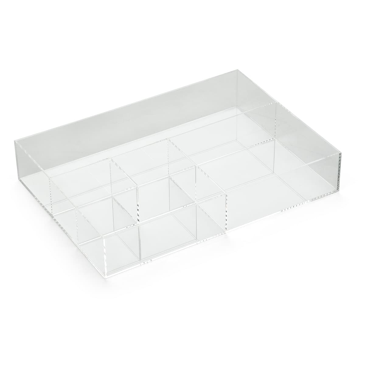 5-Section Acrylic Divided Tray with Clear Design