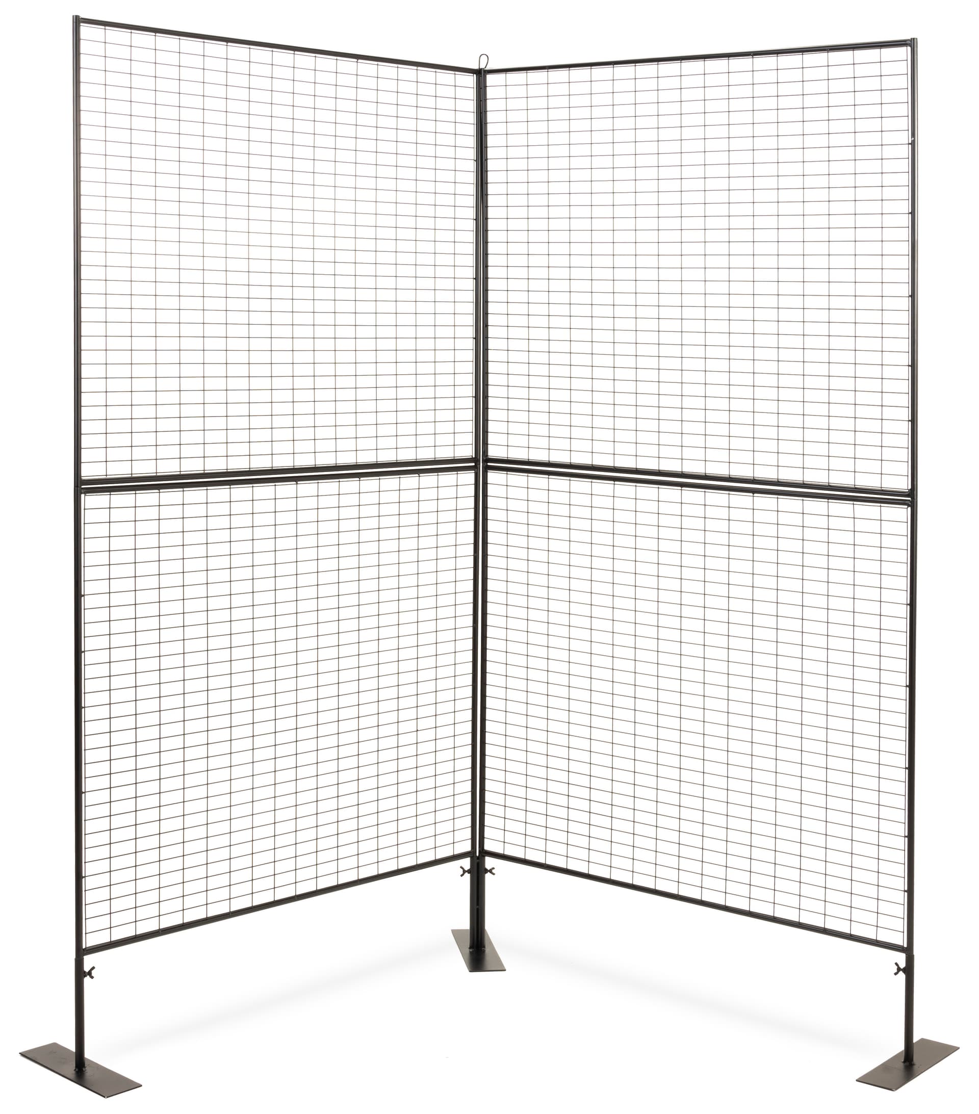 Durable art display grid panels with 3 leg adjusters