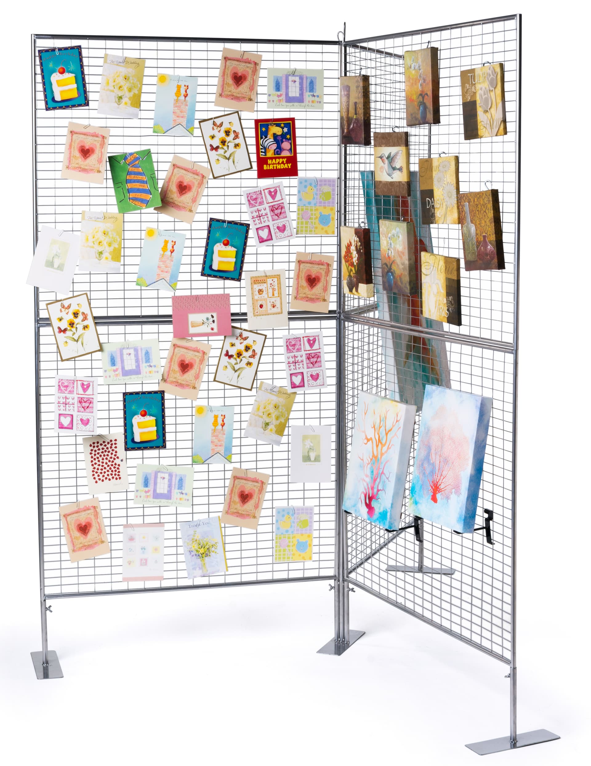 Double Sided “Y” Shaped Art Display Grid