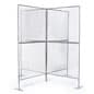 Art Display Grid, X-Shaped, (8) 3' x 3' Panels, Iron Mesh - Silver