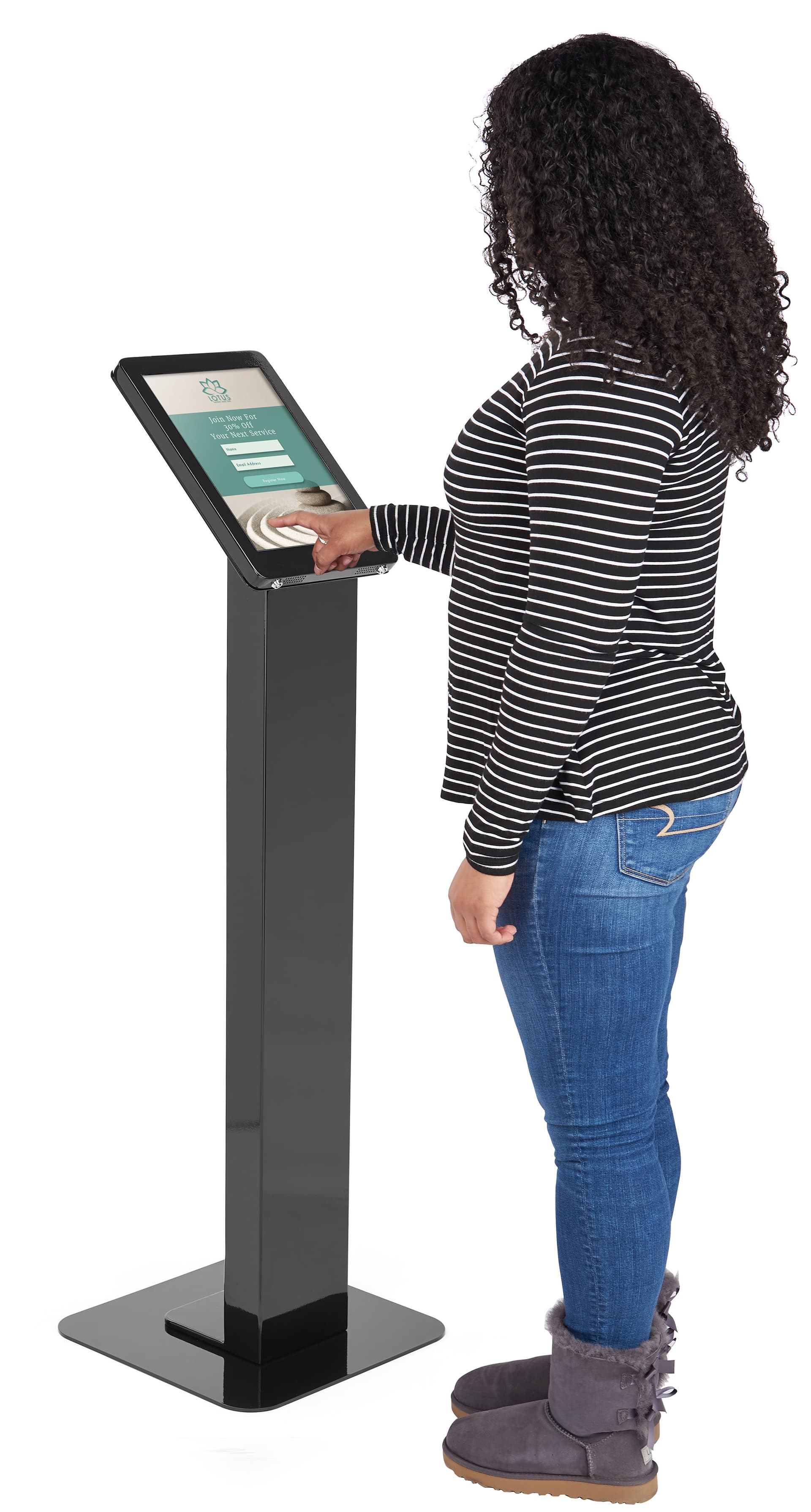 This iPad pro 12.9 holder is an interactive tablet kiosk 