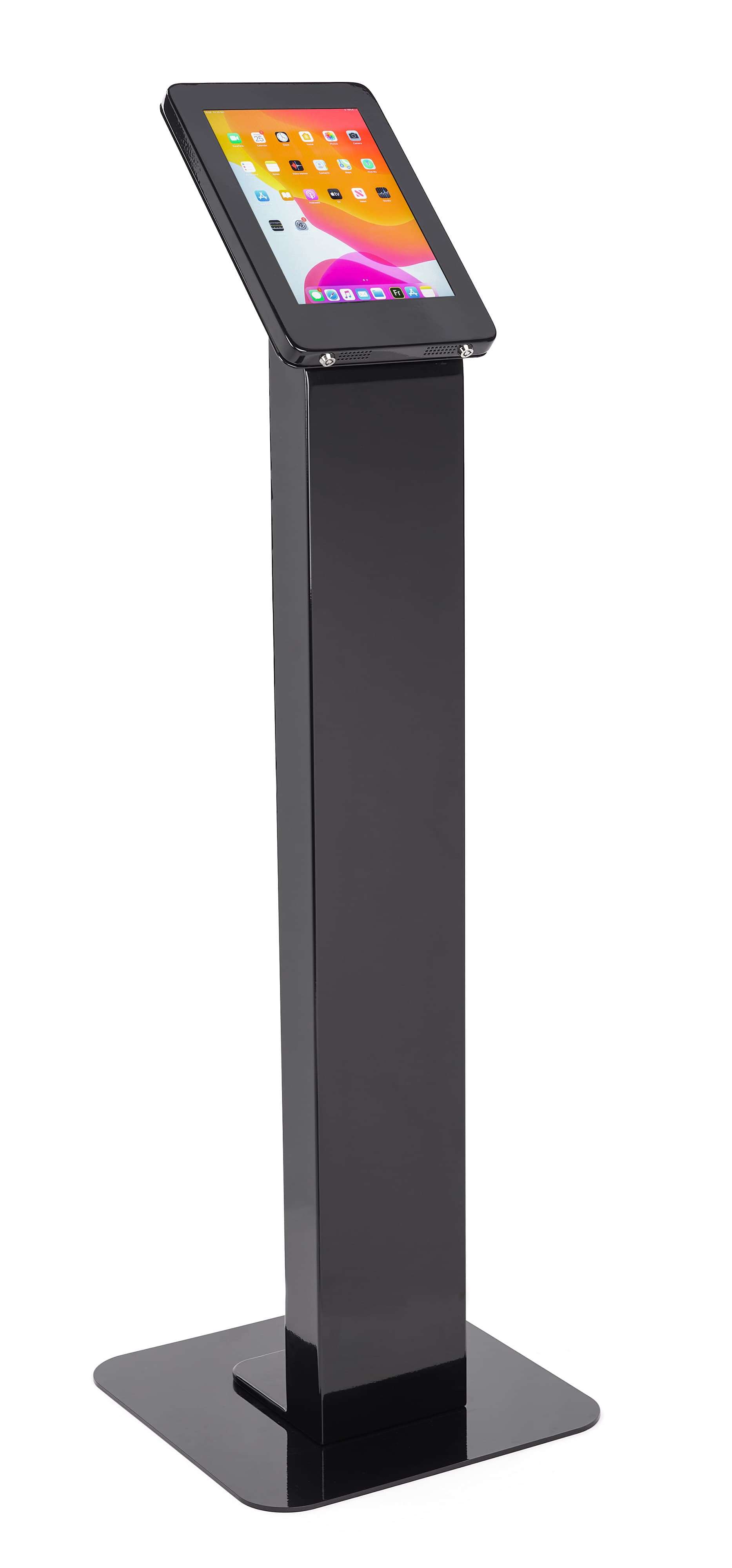 This secure tablet floor stand with overall height of 53.15 inches