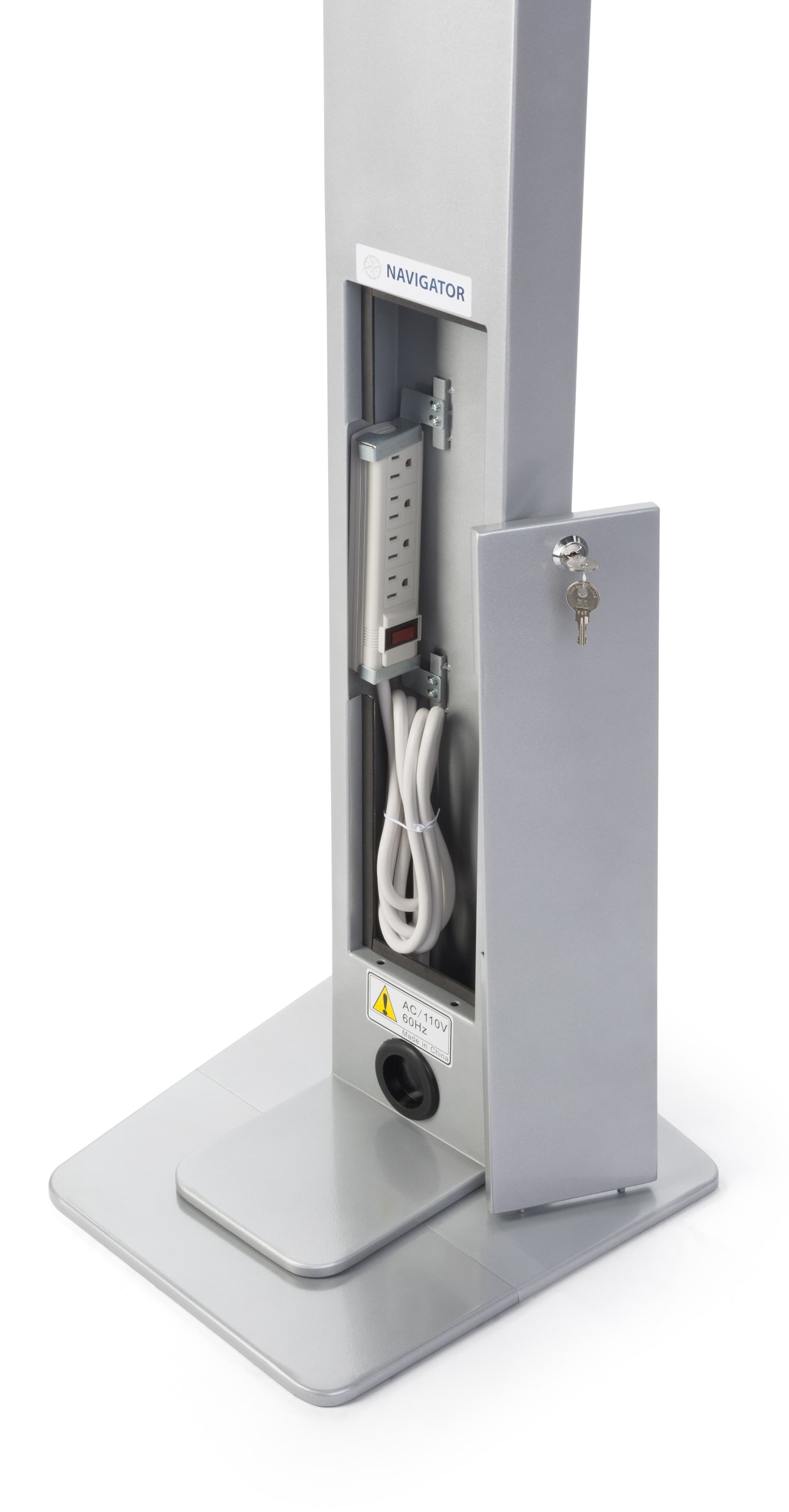 Locking iPad ADA compliant POS enclosure with cable management