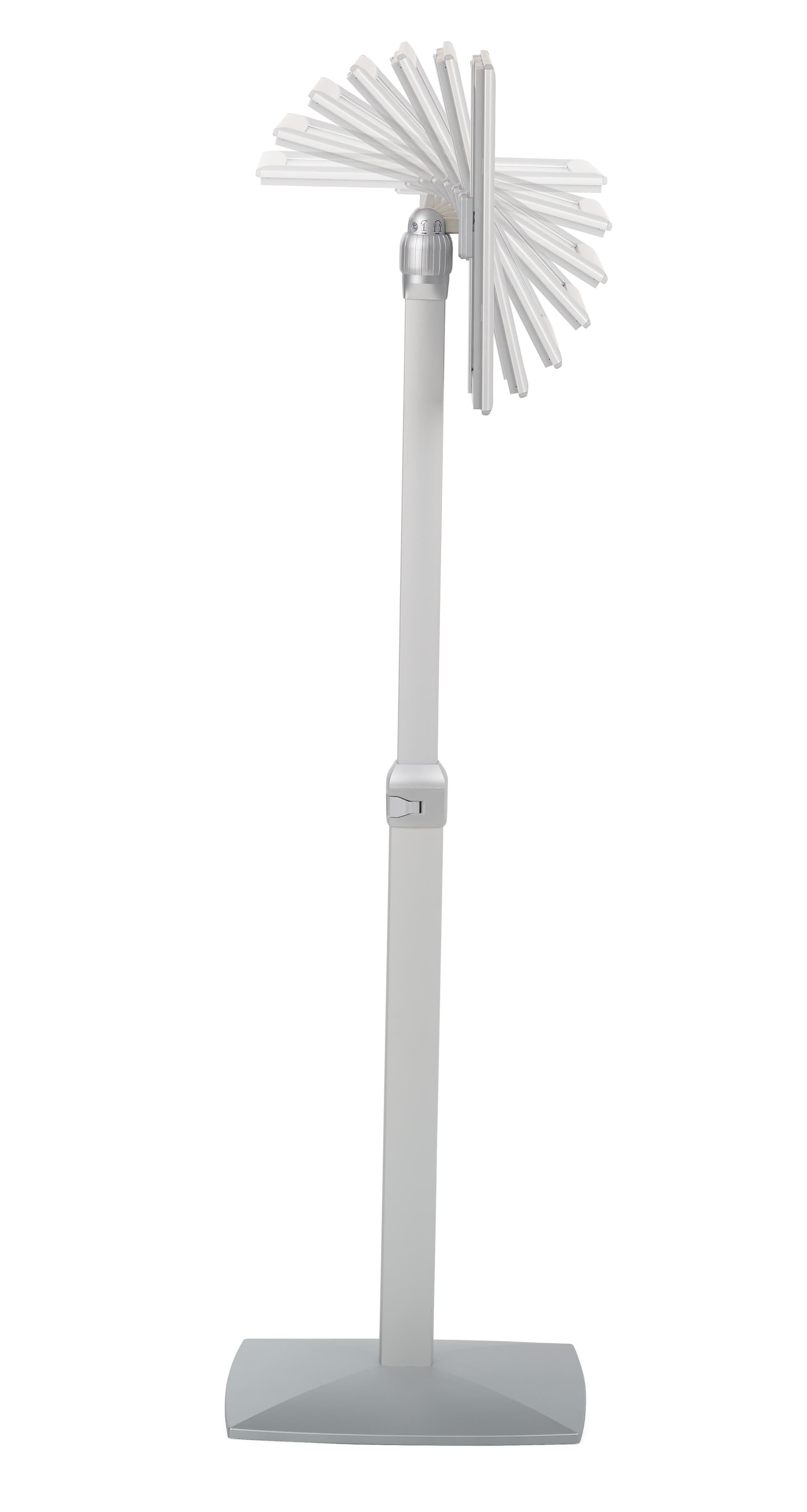 Adjustable sign holder with decorative base 