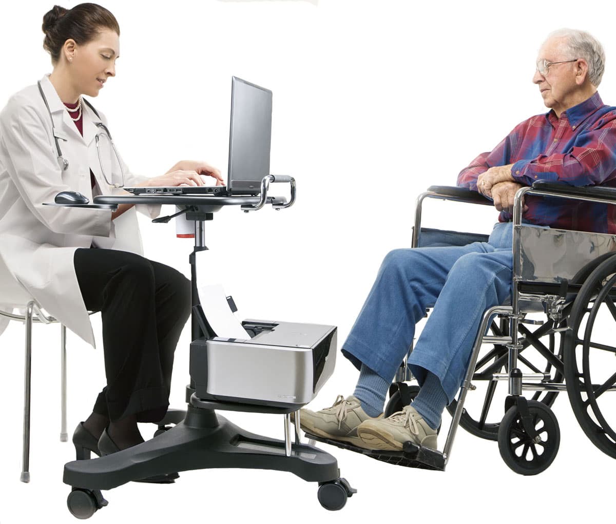 Mobile Laptop Workstation with Ergonomic Design