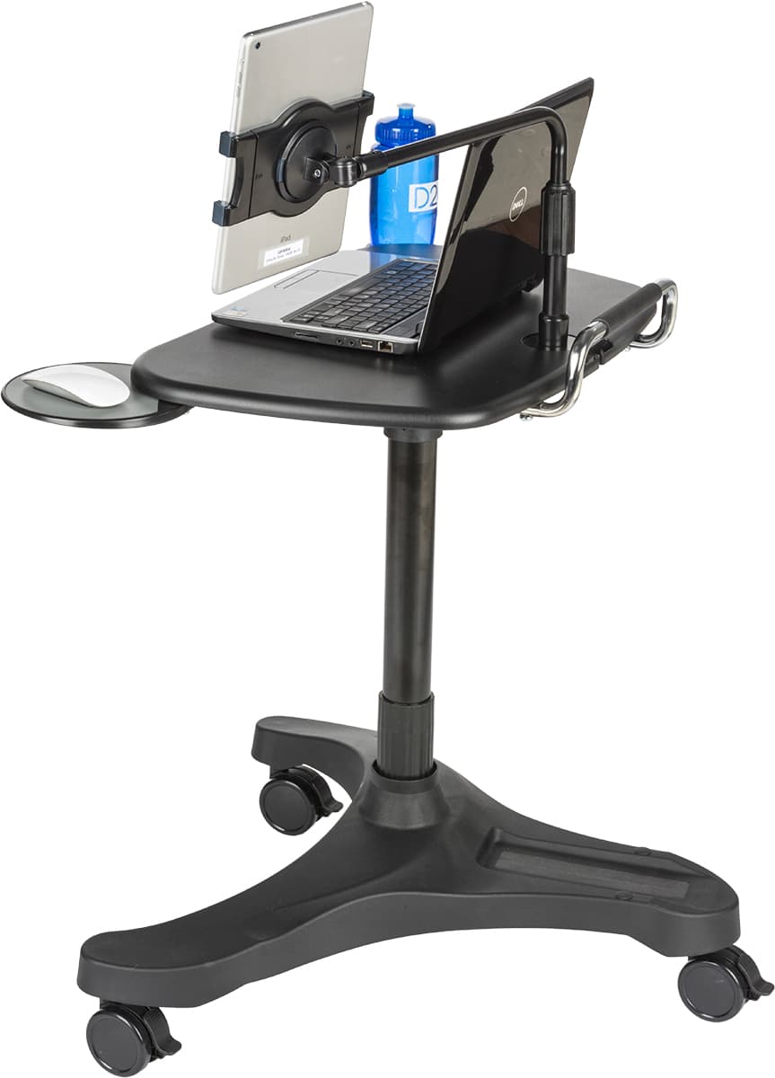 Rolling iPad Workstation with Tablet Holder