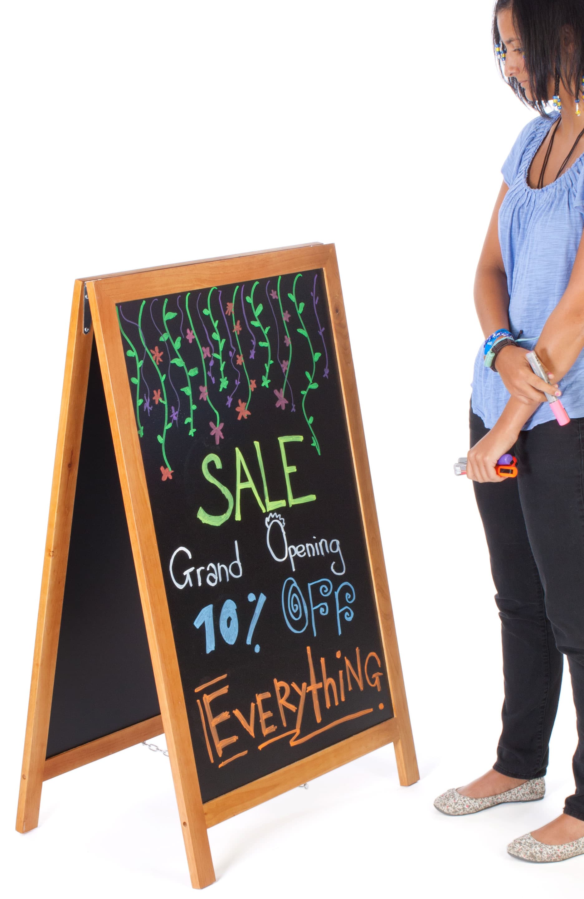 a-frame black board