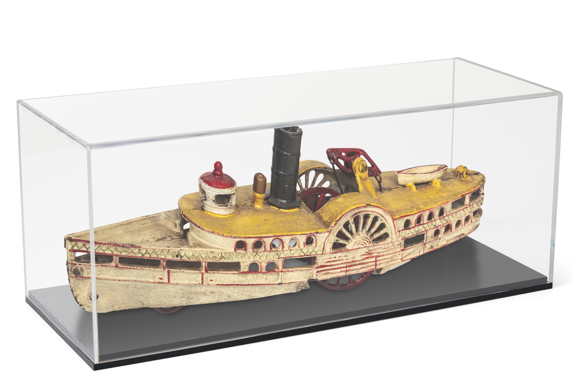 Model ship display case for countertop
