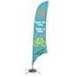 Custom Outdoor Feather Flag with Cross Base & Water Bag - Full Color Silkscreen