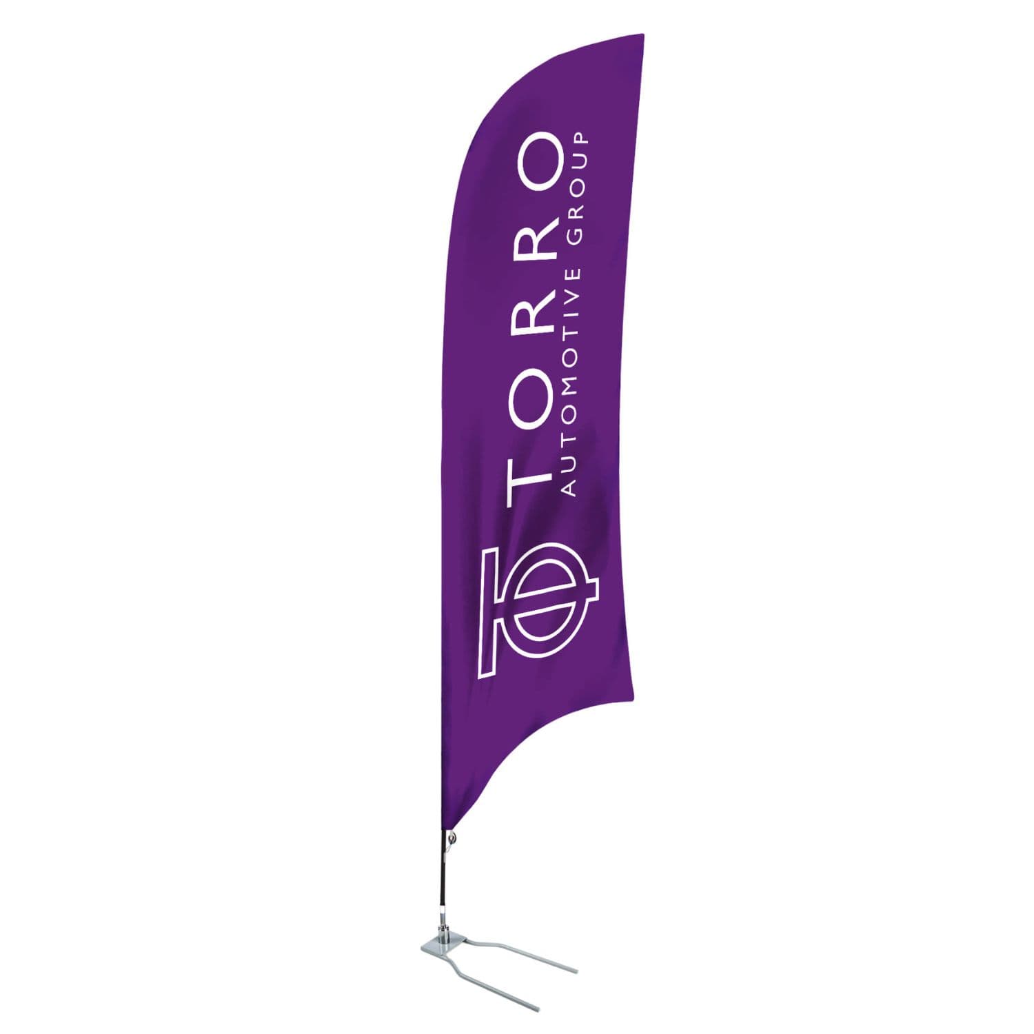 Promotional flag with durable base