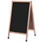 21" x 34" A-Frame Sidewalk Sign, Write-On Board, Double Sided - Wood Grain