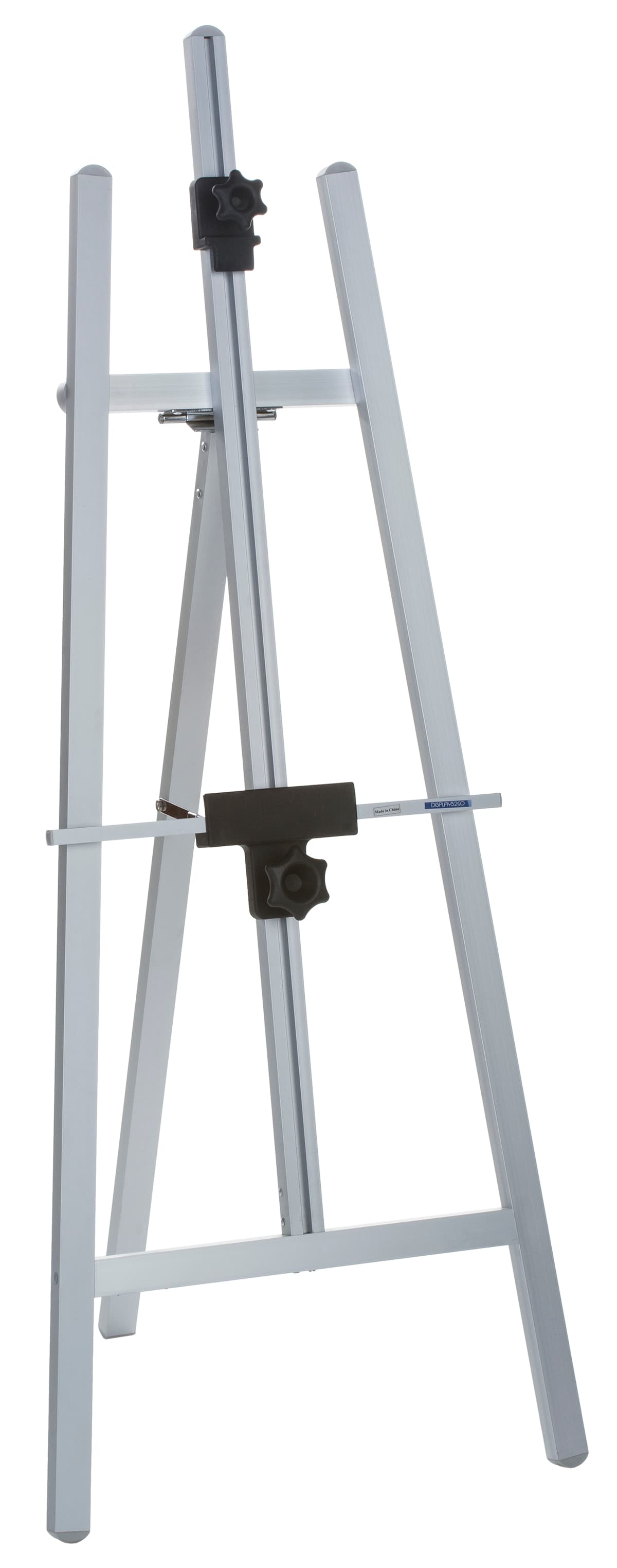 Silver Metal Fold-Up Easel with Adjustable Bars
