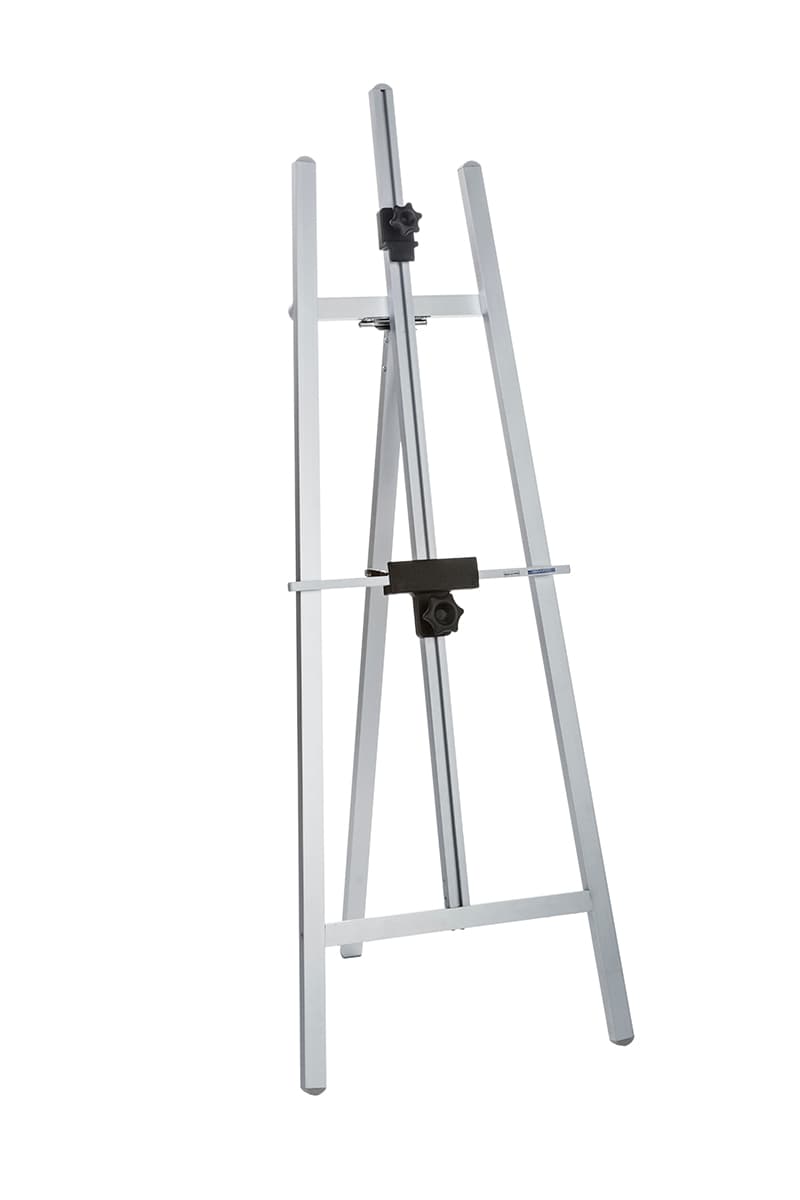 Silver Folding Metal Easel With Non-Skid Feet