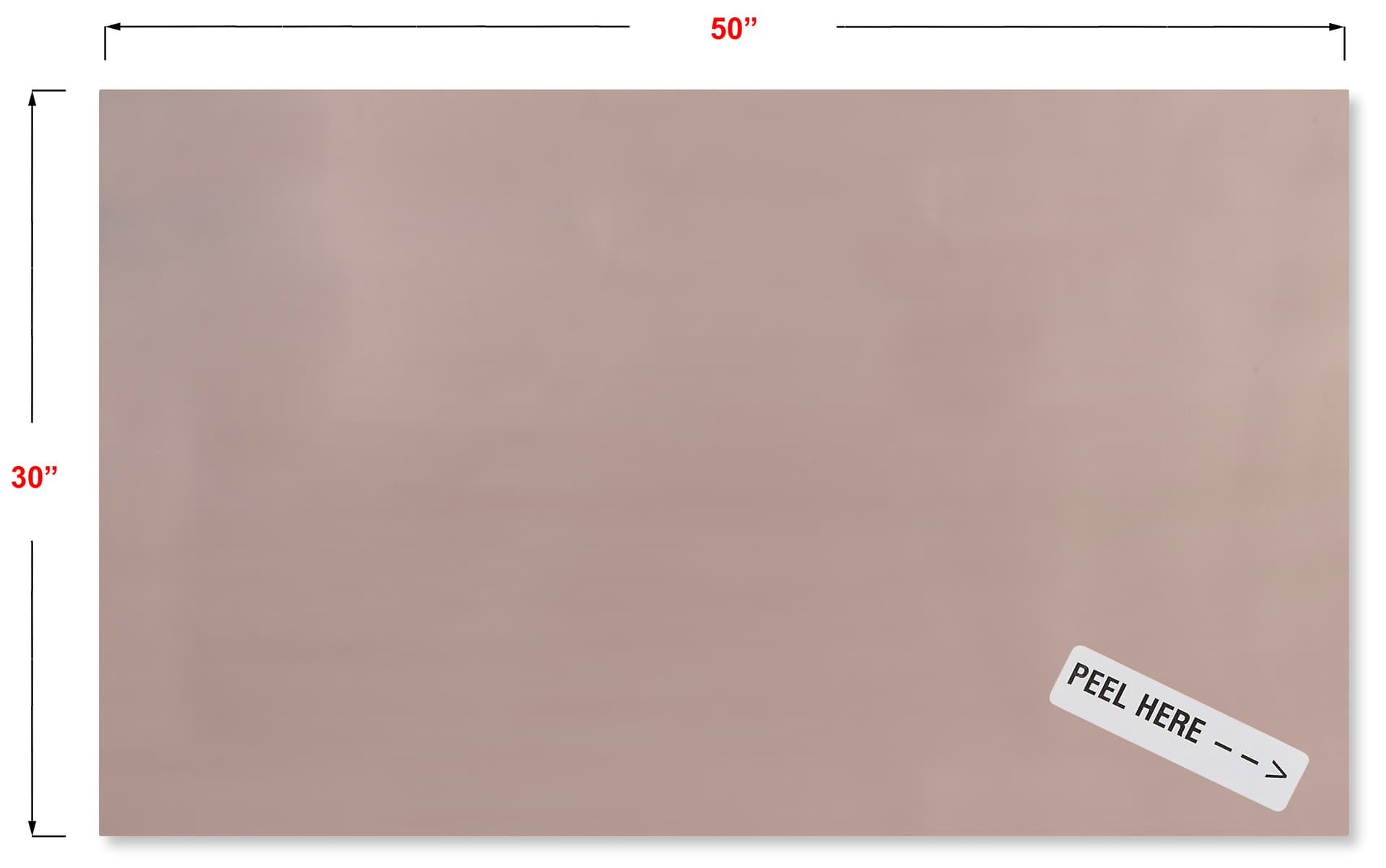30 inch long copper antimicrobial adhesive sheet with adhesive backer