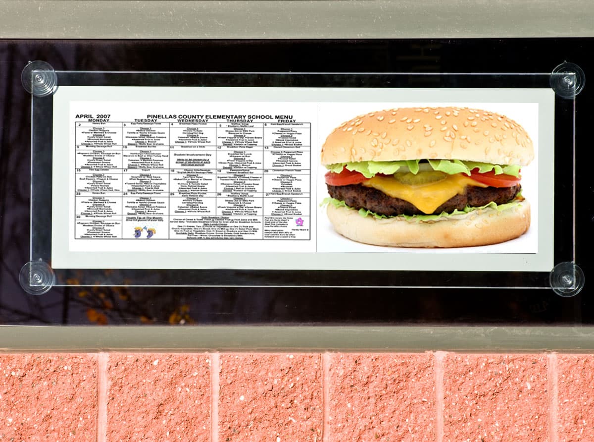 Edge-lit restaurant signs