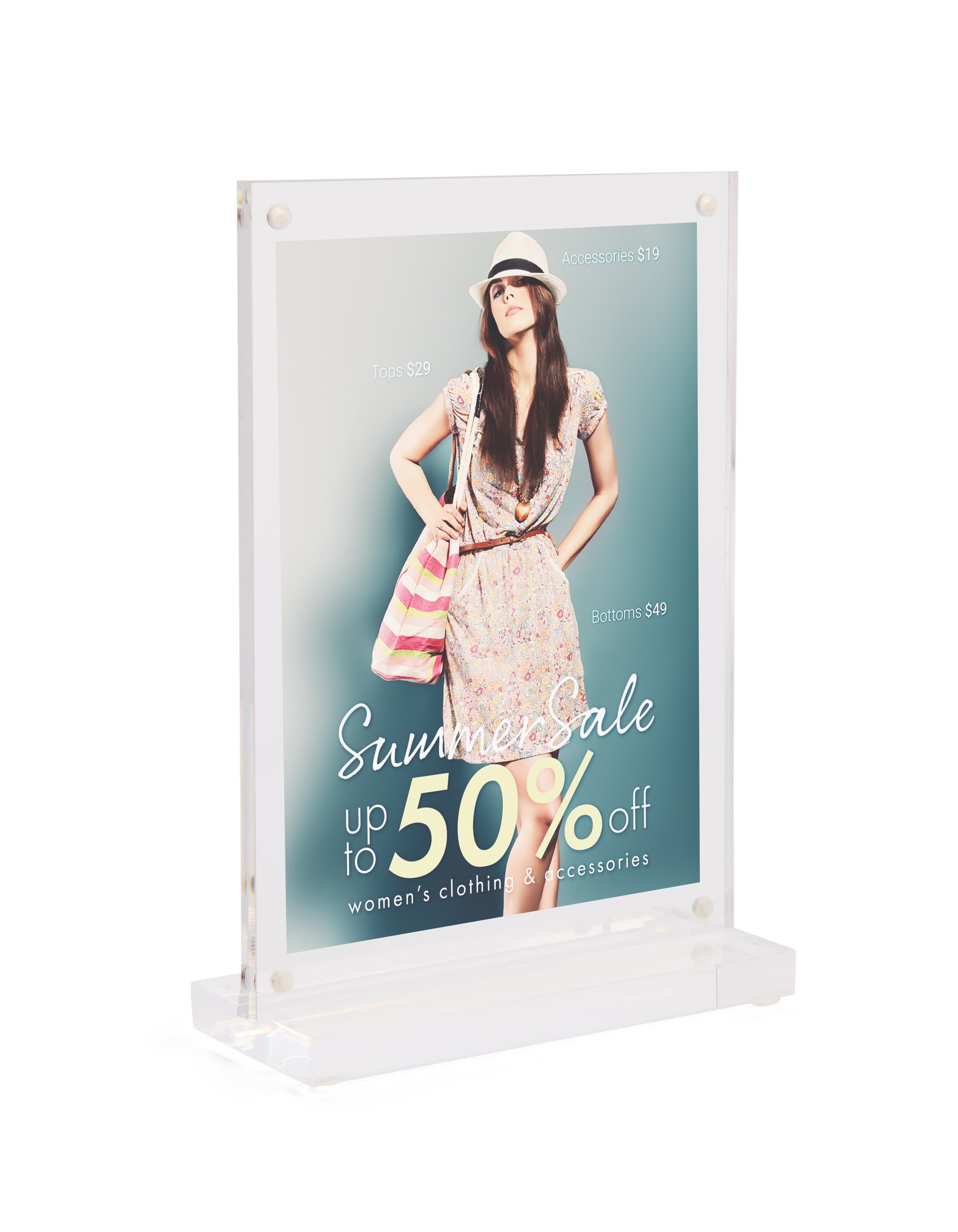 Acrylic Magnetic Picture Frames with Double Sided Display 