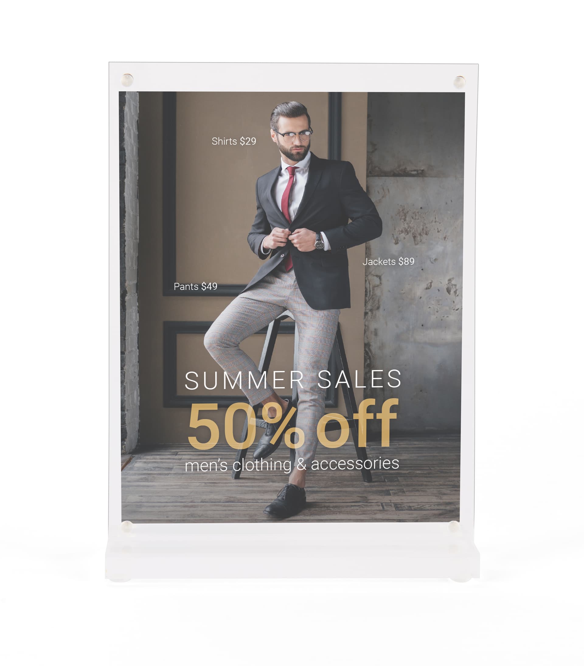 Acrylic Magnetic Picture Frames with 0.125" Acrylic Thickness