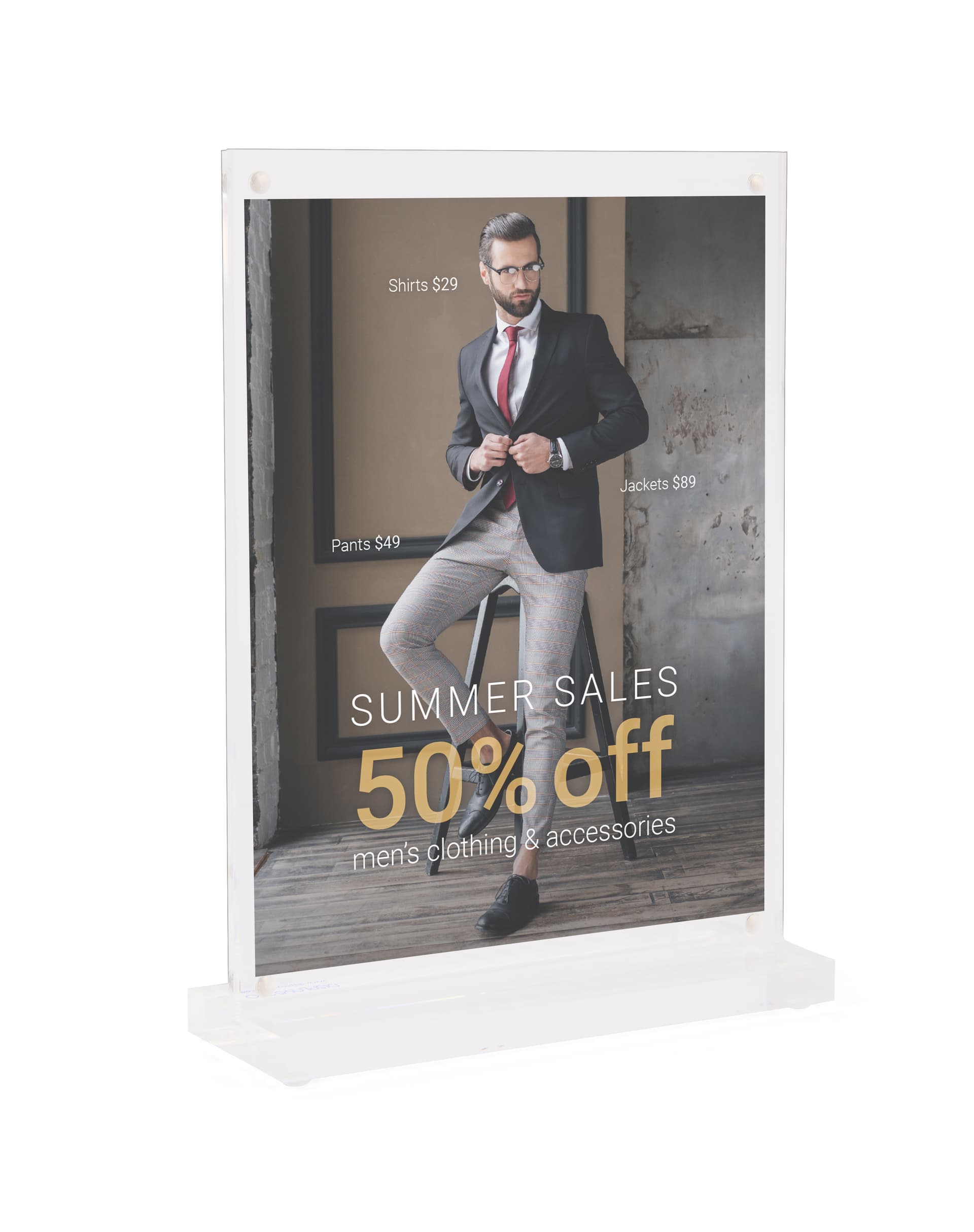 Acrylic Magnetic Picture Frames with Table Top Placement 