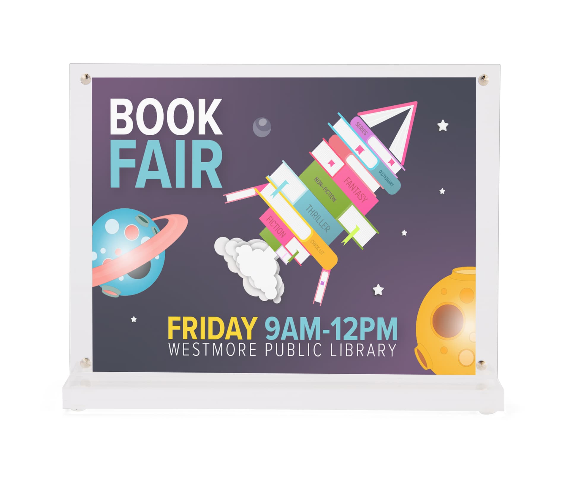 Acrylic Magnetic Picture Frames with 8.3" Width 