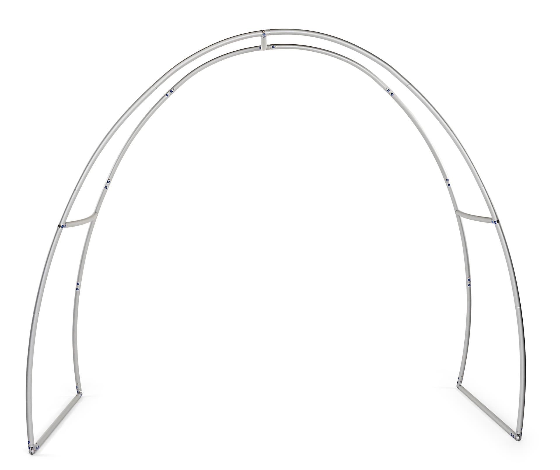 Personalized oval trade show archway with lightweight aluminum frame