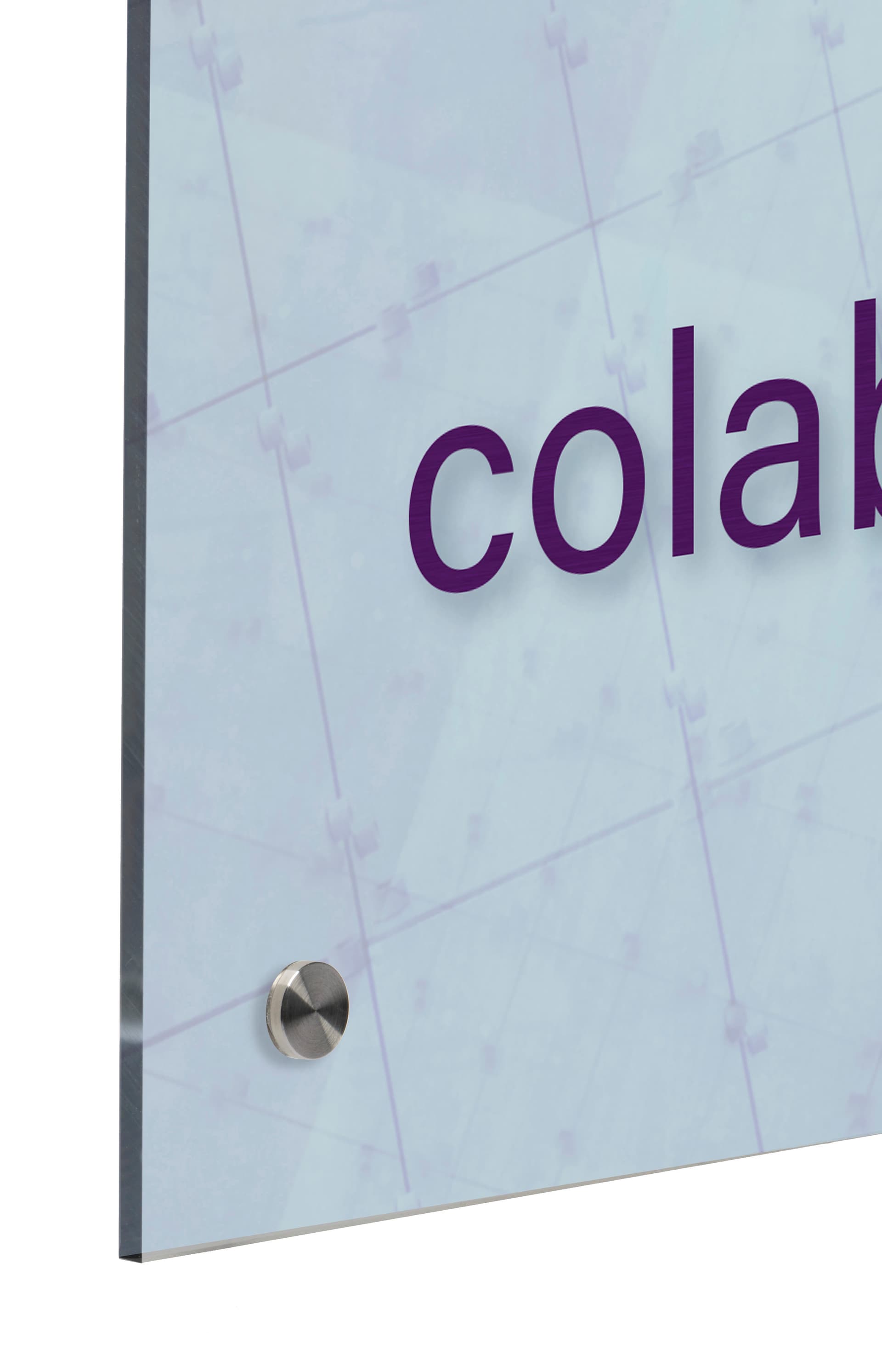 Custom Acrylic Wall Art with Silver Standoffs