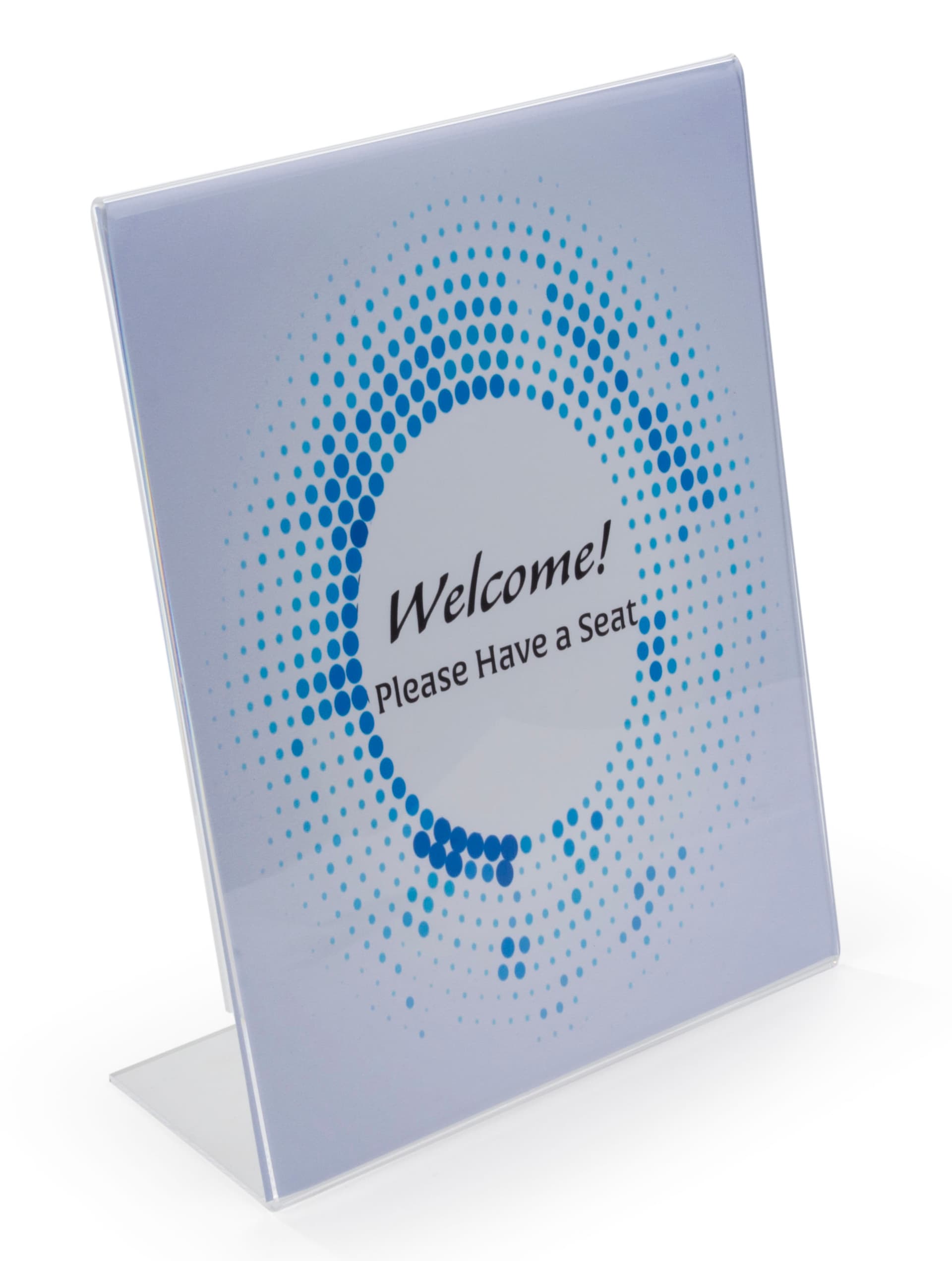 Acrylic Sign Holder Slant Back
