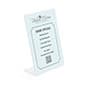 Recycled Acrylic Countertop Sign Holder, Slant Back Design - Clear