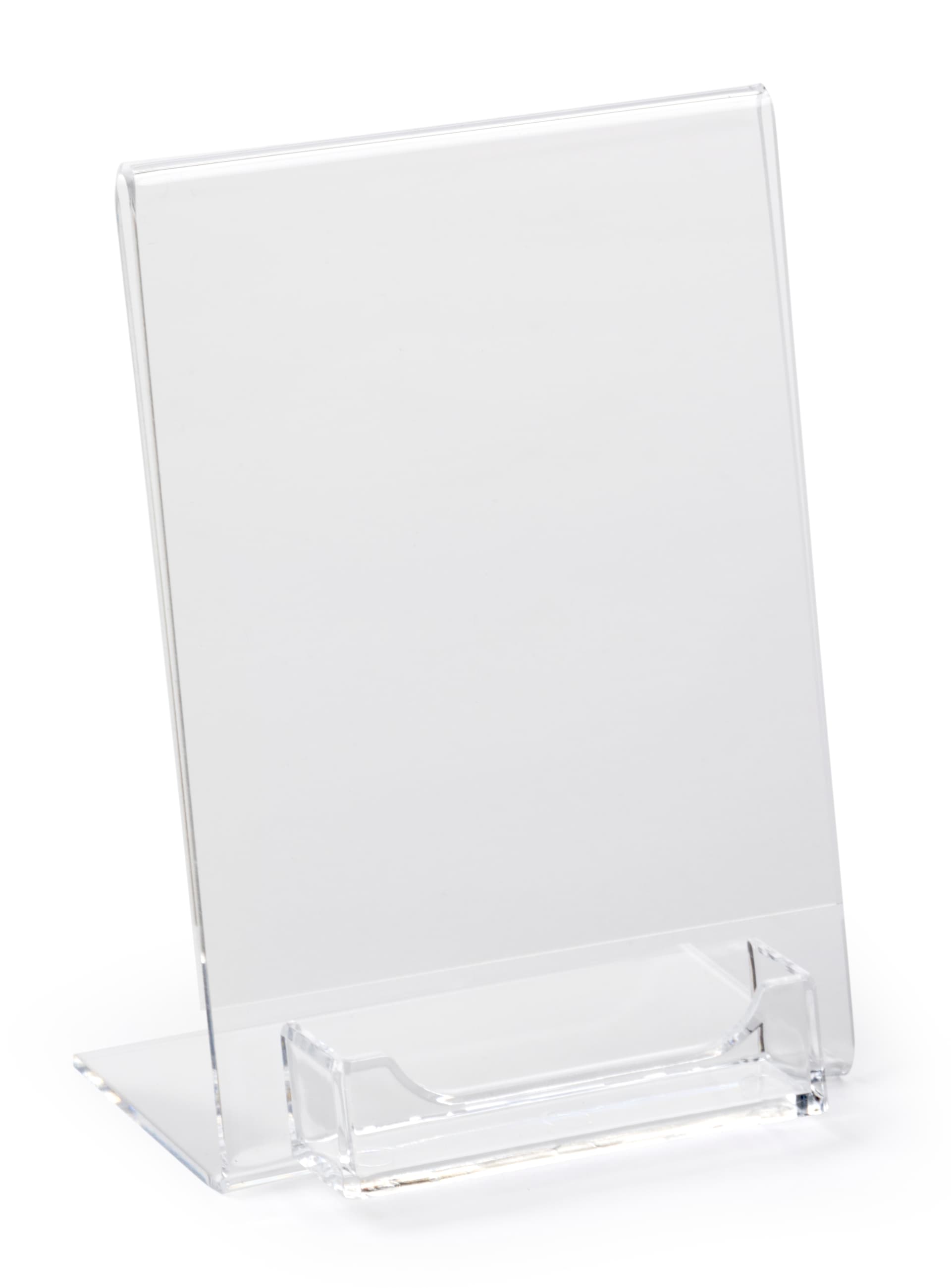 Acrylic business card display with sign holder for promotions
