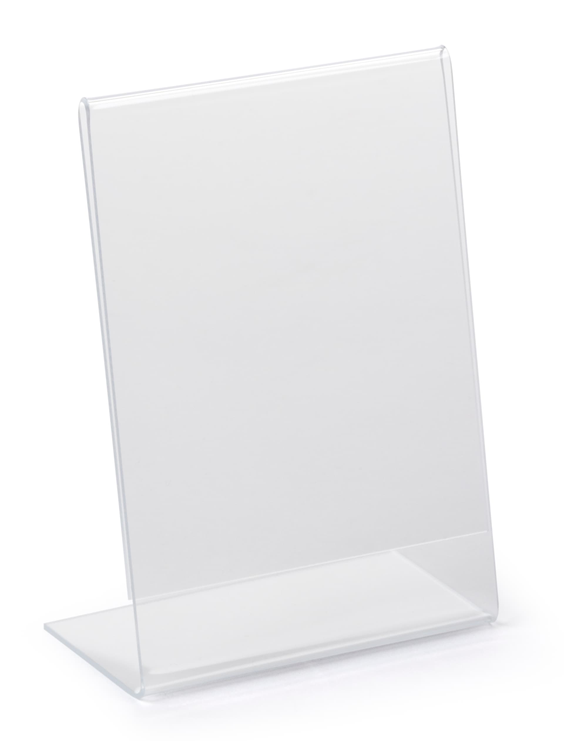Acrylic sign holder made with recycled acrylic material