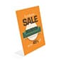 Recycled Acrylic Countertop Sign Holder, Slant Back Design - Clear