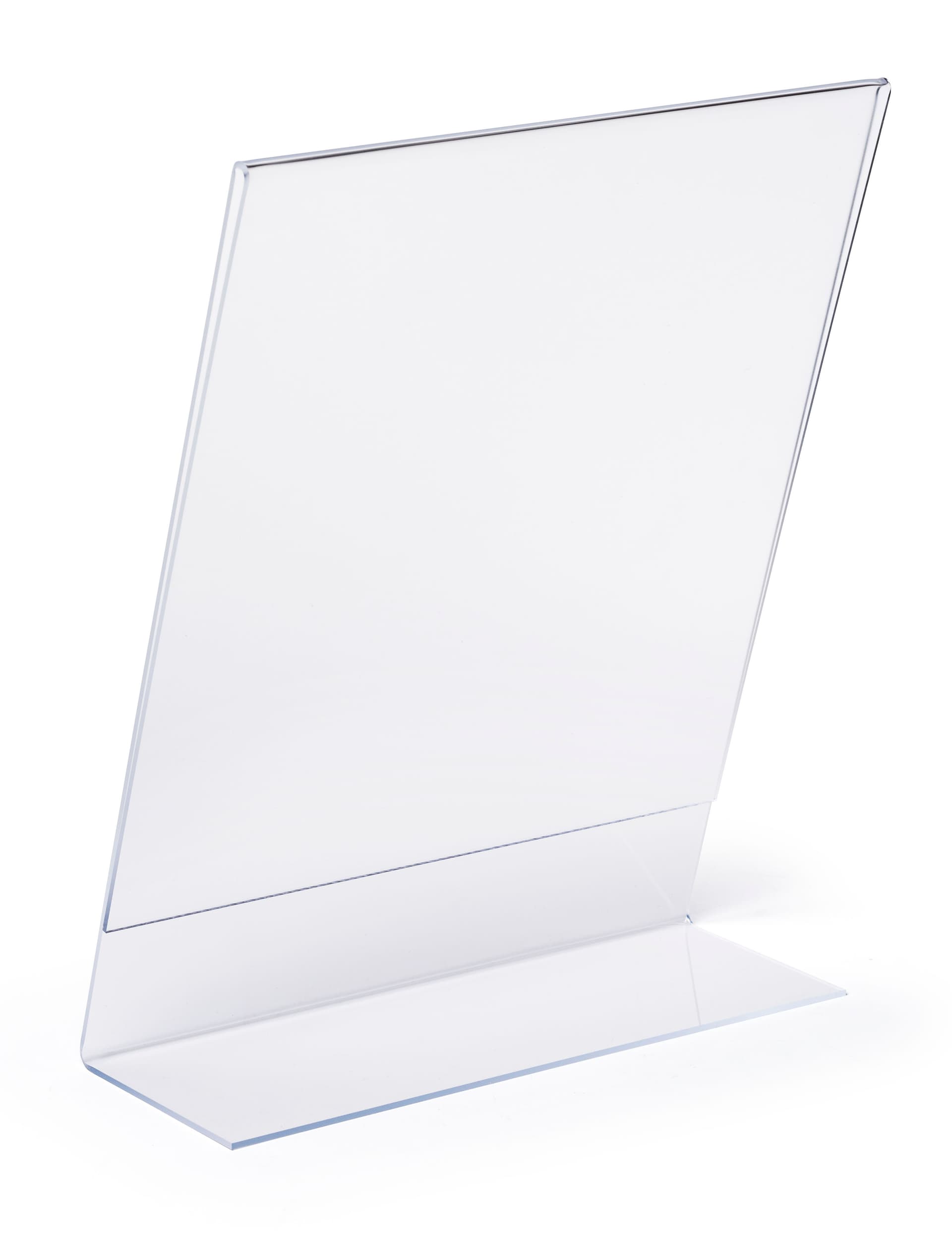 Tabletop slant back non glare acrylic sign frame