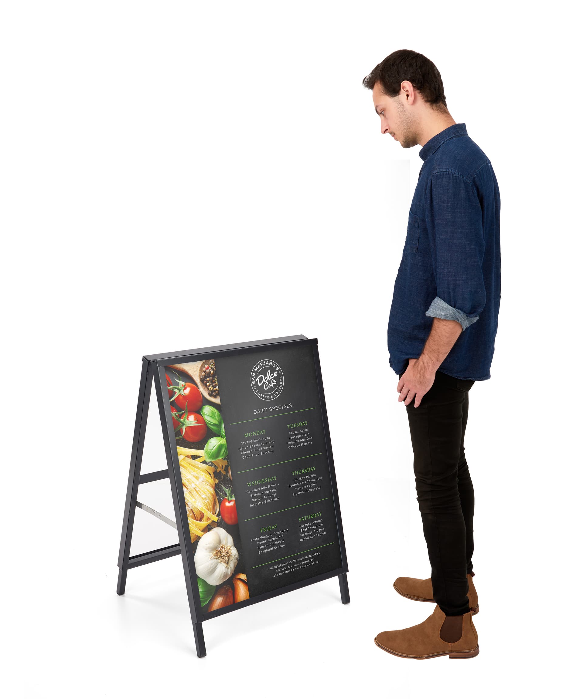 Yard sign frames with double sided feature