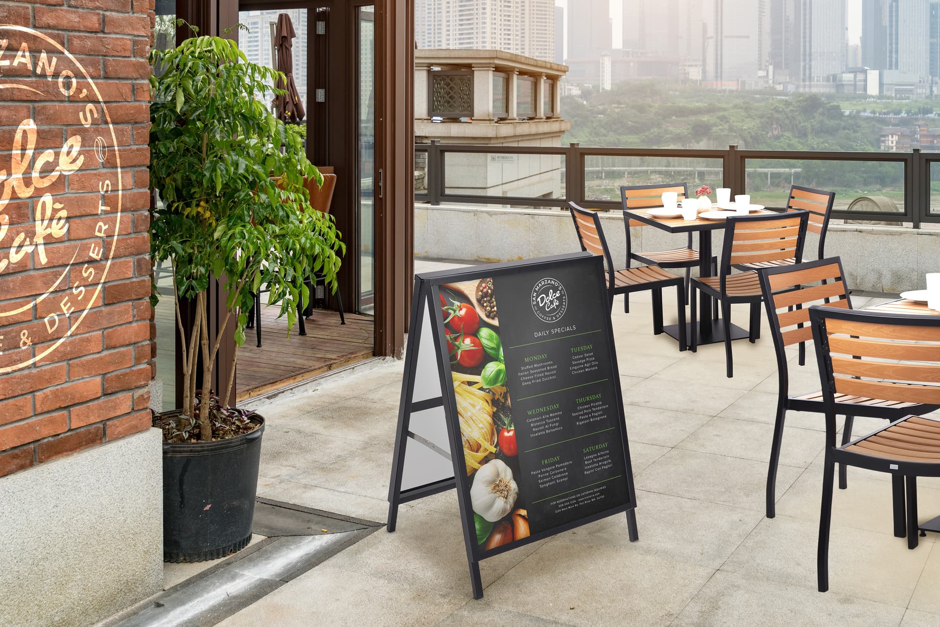 Yard frame sign with portable design