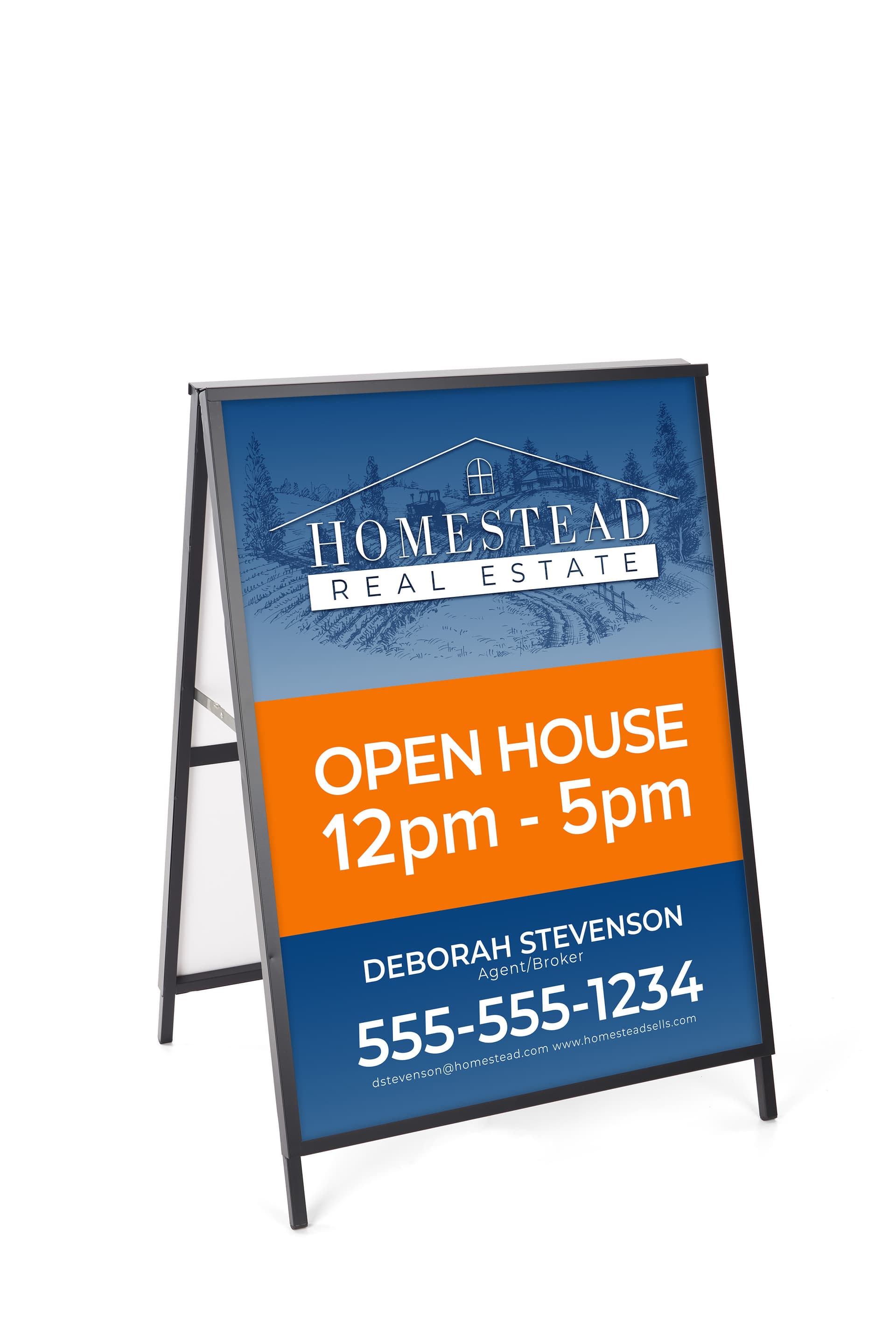 Yard sign holder with lightweight design
